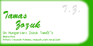 tamas zozuk business card